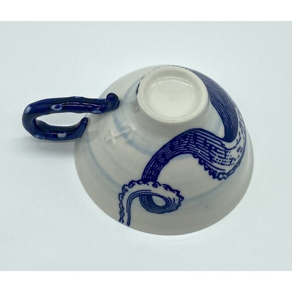 Anthropologie Nautical FROM THE DEEP Octopus Oversized Cup & Saucer Set 12 oz - Picture 6 of 8